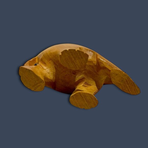 Vintage Hand Carved Wooden Elephant Trunk Up. RARE! Read Description. - Picture 7 of 8